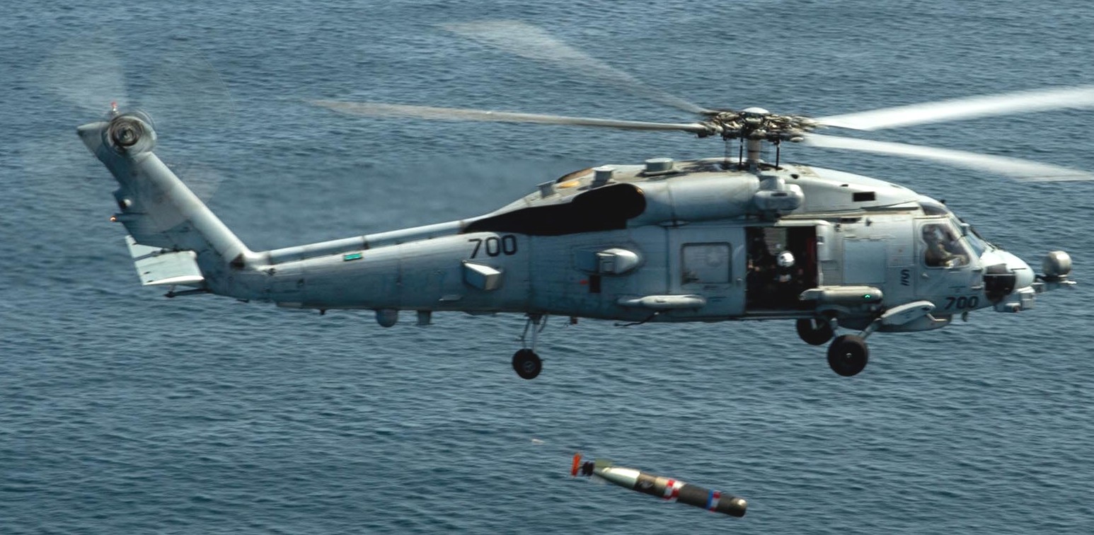 hsm-77 saberhawks helicopter maritime strike squadron mh-60r seahawk torpedo exercise sagami bay japan 115