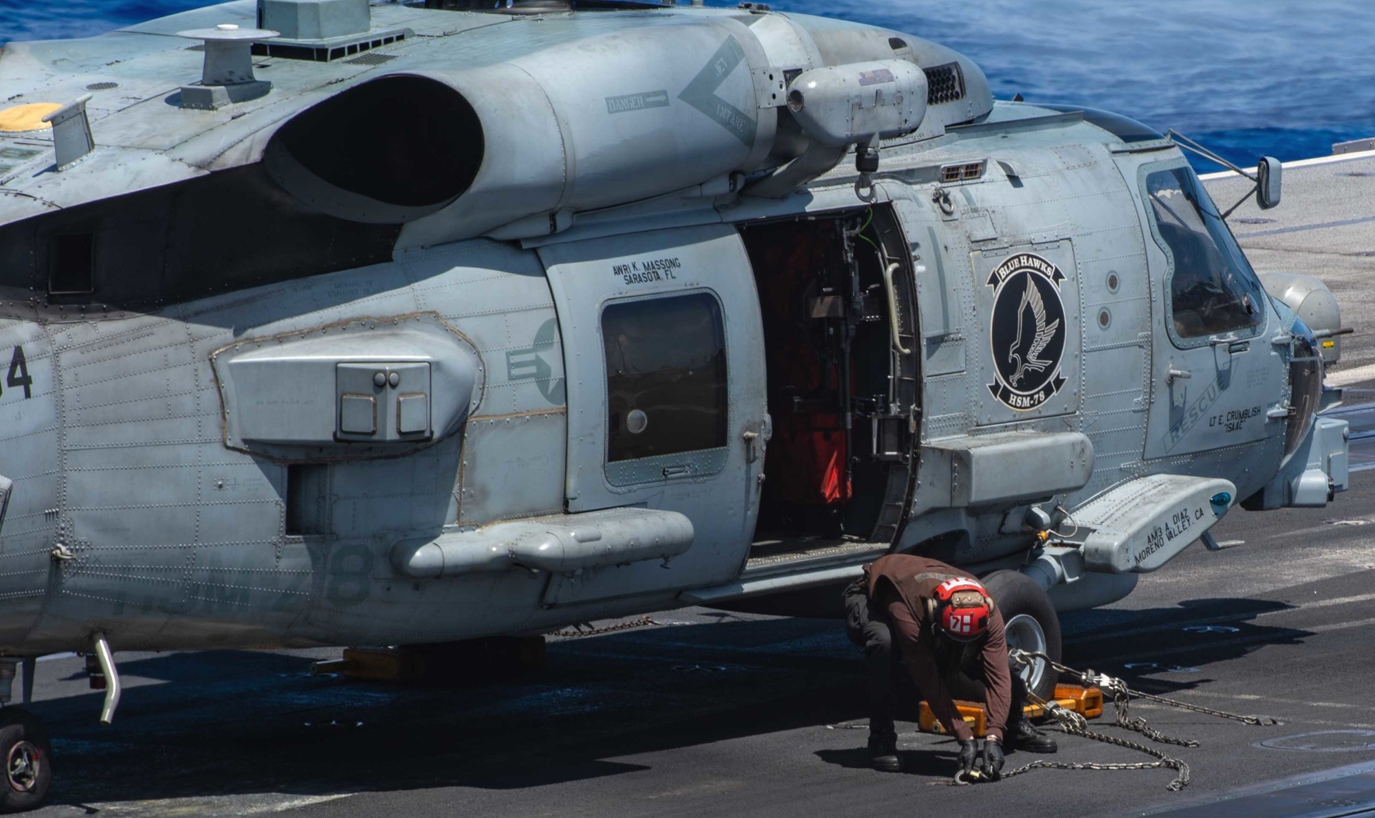 hsm-78 blue hawks helicopter maritime strike squadron mh-60r seahawk cvw-2 uss carl vinson cvn-70 59