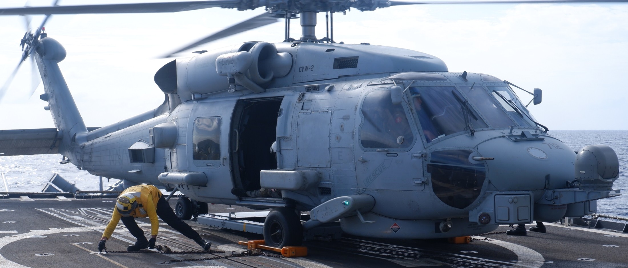 hsm-78 blue hawks helicopter maritime strike squadron mh-60r seahawk us navy uss lake champlain cg-57 66