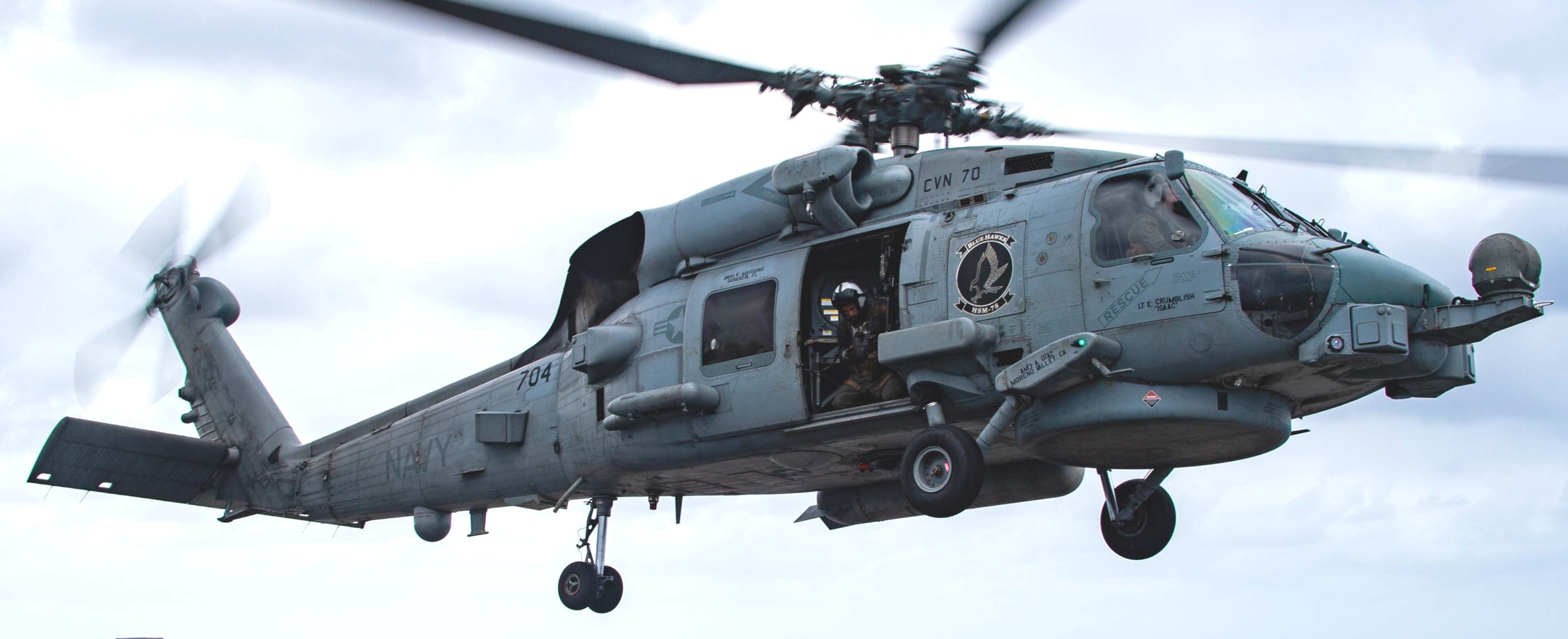 hsm-78 blue hawks helicopter maritime strike squadron mh-60r seahawk cvw-2 uss carl vinson cvn-70 72