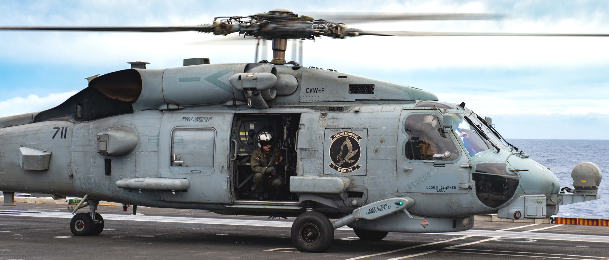 hsm-78 blue hawks helicopter maritime strike squadron mh-60r seahawk cvw-2 uss carl vinson cvn-70 73