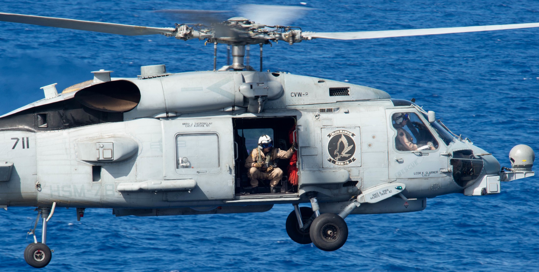 hsm-78 blue hawks helicopter maritime strike squadron mh-60r seahawk cvw-2 uss carl vinson cvn-70 75