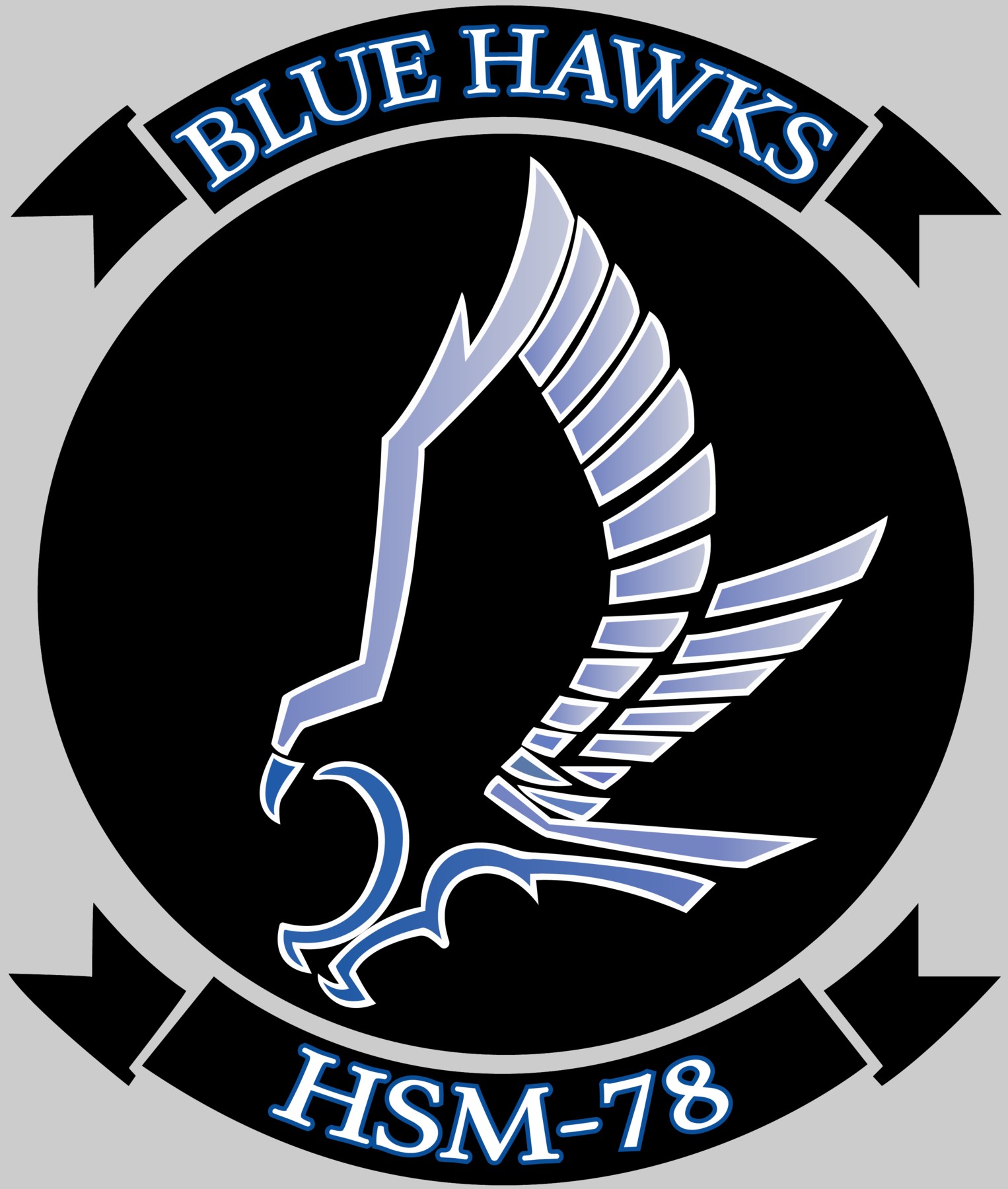 hsm-78 blue hawks insignia crest patch badge helicopter maritime strike squadron mh-60r seahawk us navy 02x