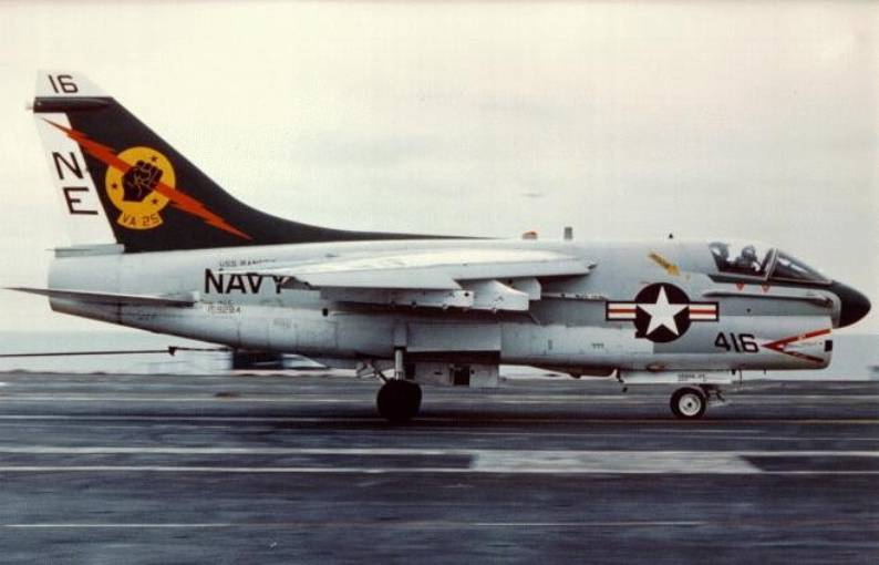 attack squadron va-25 fist of the fleet a-7e corsair uss ranger cv-61