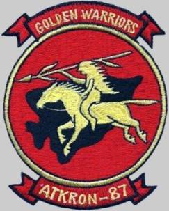 attack squadron va-87 golden warriors patch insignia crest badge us navy atkron corsair