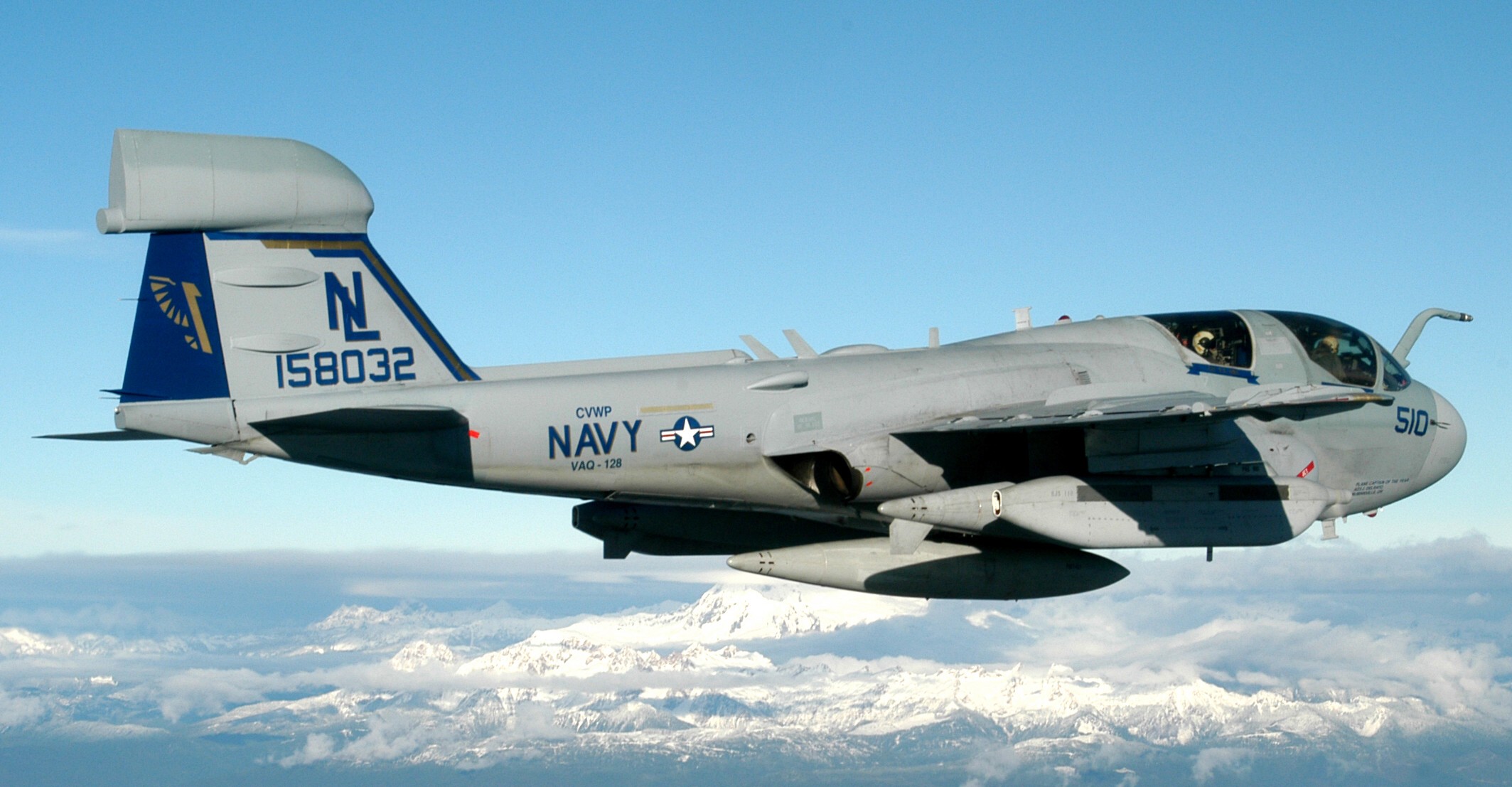vaq-128 fighting phoenix electronic attack squadron vaqron grumman ea-6b prowler us navy nas whidbey island 05x