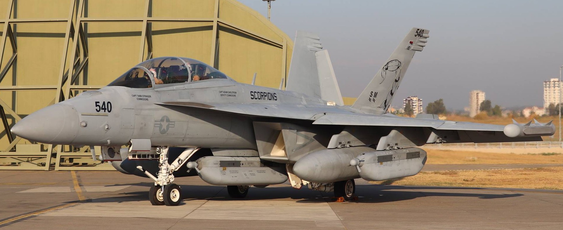 vaq-132 scorpions electronic attack squadron vaqron us navy boeing ea-18g growler incirlik air base turkey 47