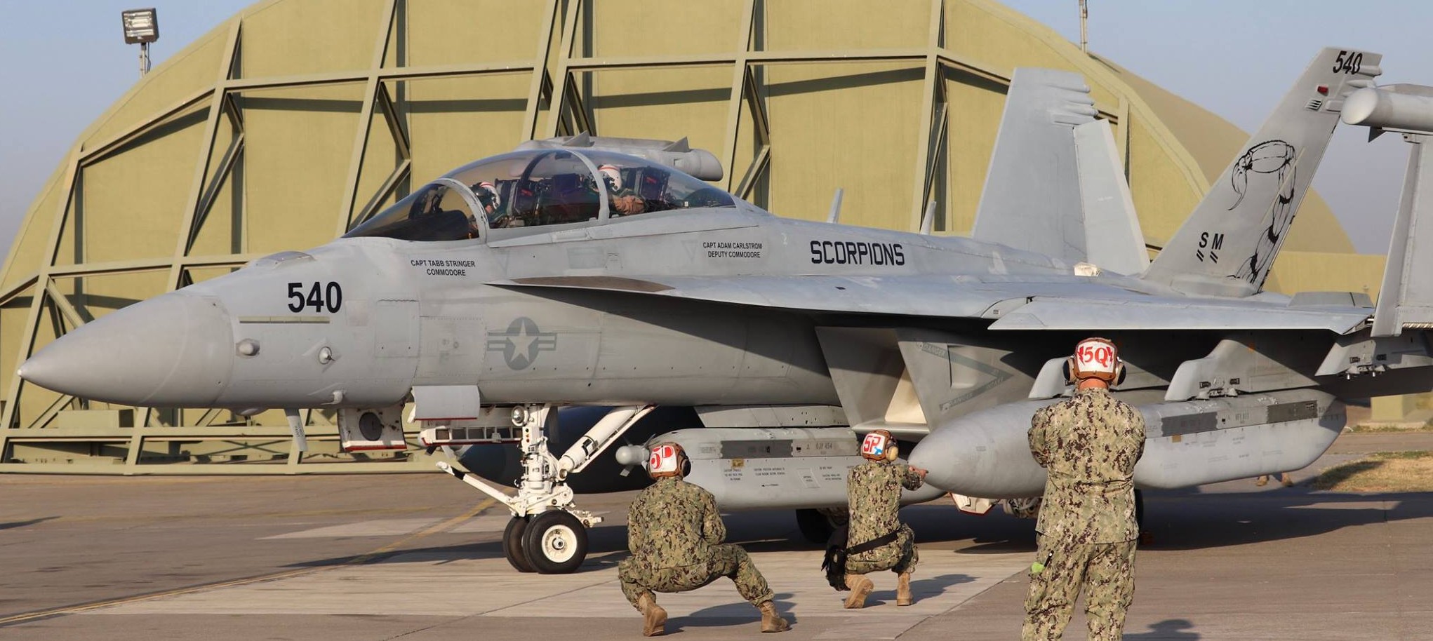 vaq-132 scorpions electronic attack squadron vaqron us navy boeing ea-18g growler incirlik air base turkey 52
