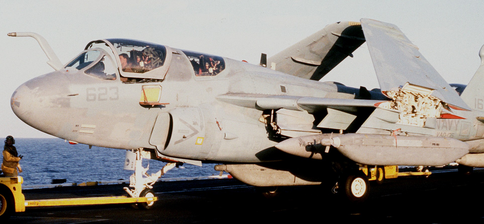 vaq-135 black ravens tactical electronic warfare squadron tacelron us navy gruman ea-6b prowler cvw-13 uss coral sea cv-43 87