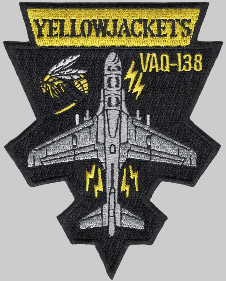 vaq-138 yellowjackets insignia crest patch badge electronic attack squadron us navy ea-18g growler 03p