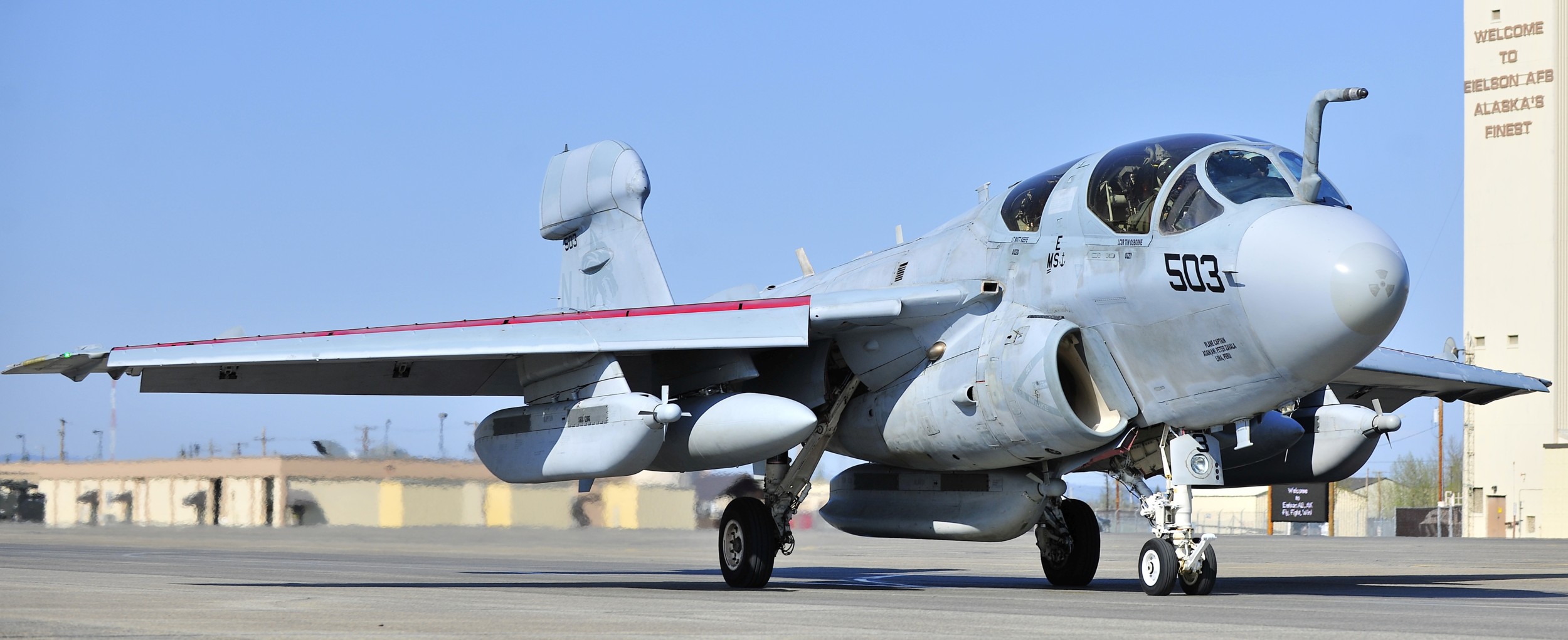 vaq-142 gray wolves electronic attack squadron ea-6b prowler us navy cvw-11 exercise red flag alaska eielson afb 73