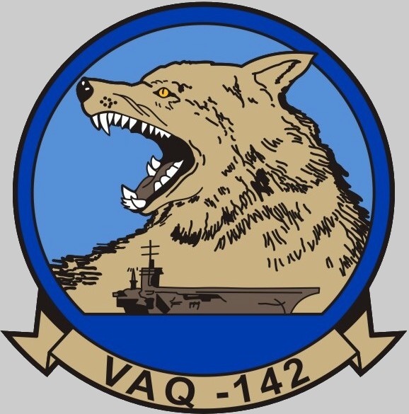 vaq-142 gray wolves insigia crest patch badge electronic attack squadron ea-18g growler navy 04x