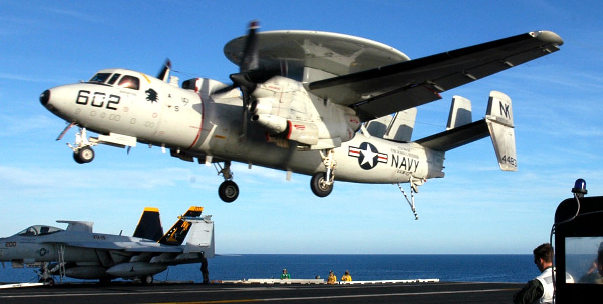 vaw-113 black eagles carrier airborne early warning squadron us navy grumman e-2c hawkeye cvw-14 uss john c. stennis cvn-74 87