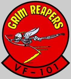 vf-101 grim reapers crest insignia patch badge fighter squadron us navy