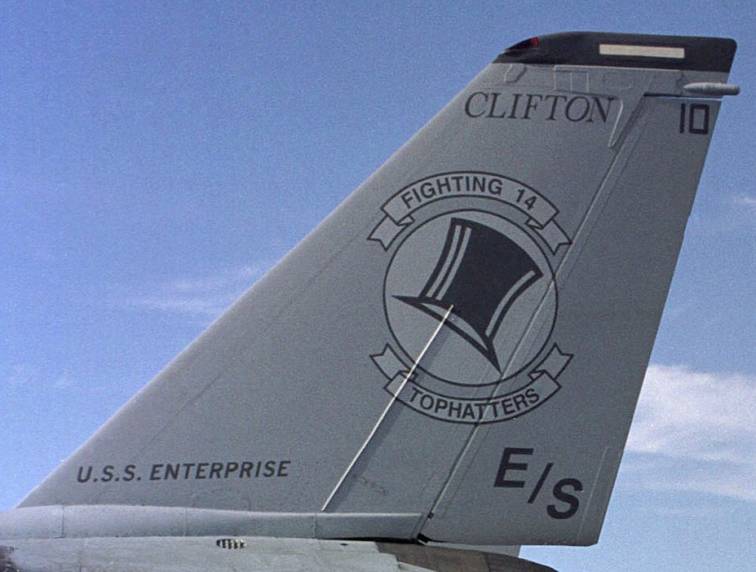 fighter squadron vf-14 tophatters f-14a tomcat cvw-8 uss enterprise cvn 65