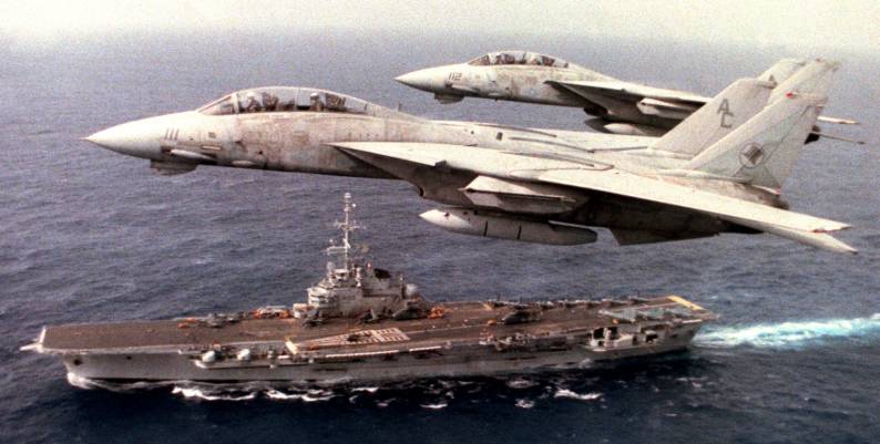 vf-14 tophatters fighter squadron f-14a tomcat carrier air wing uss john f. kennedy cv 67 fs foch r 99