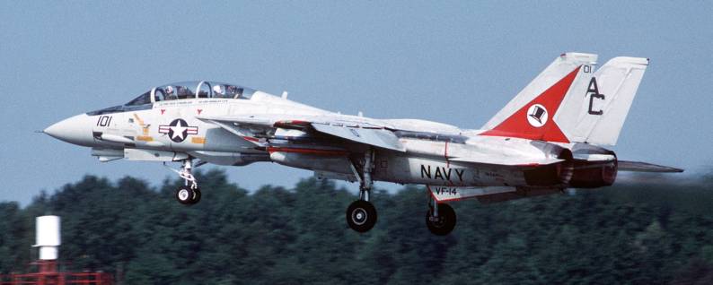 f-14 tomcat fighter squadron vf-14 tophatters 1989