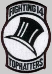 vf-14 tophatters fighter squadron patch badge insignia crest