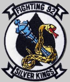 fighter squadron vf-92 silver kings insignia patch crest badge us navy fitron