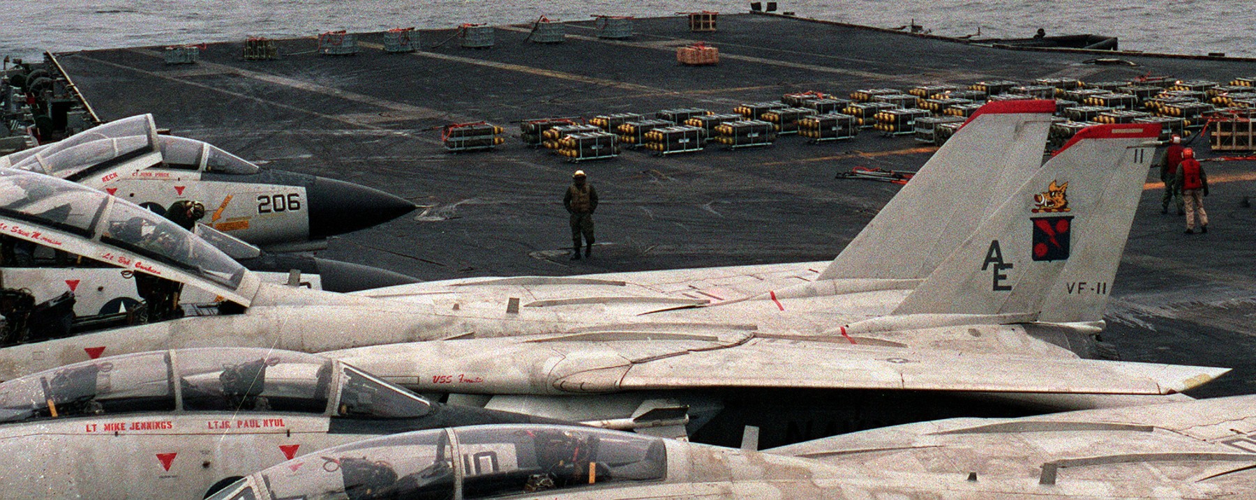 vf-11 red rippers fighter squadron us navy fitron f-14a tomcat carrier air wing cvw-6 uss forrestal cv-59 66