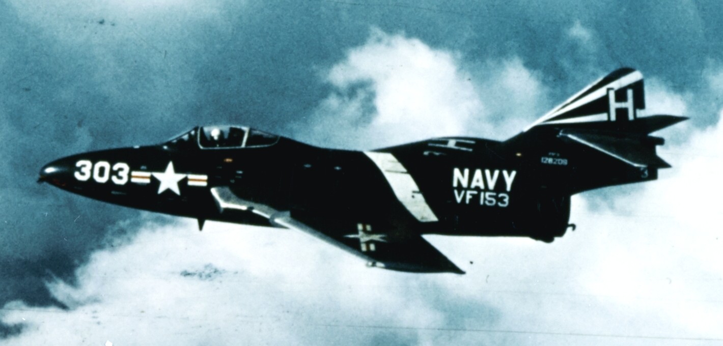 vf-153 blue tail flies fighter squadron us navy grumman f9f cougar cvg-15 02a