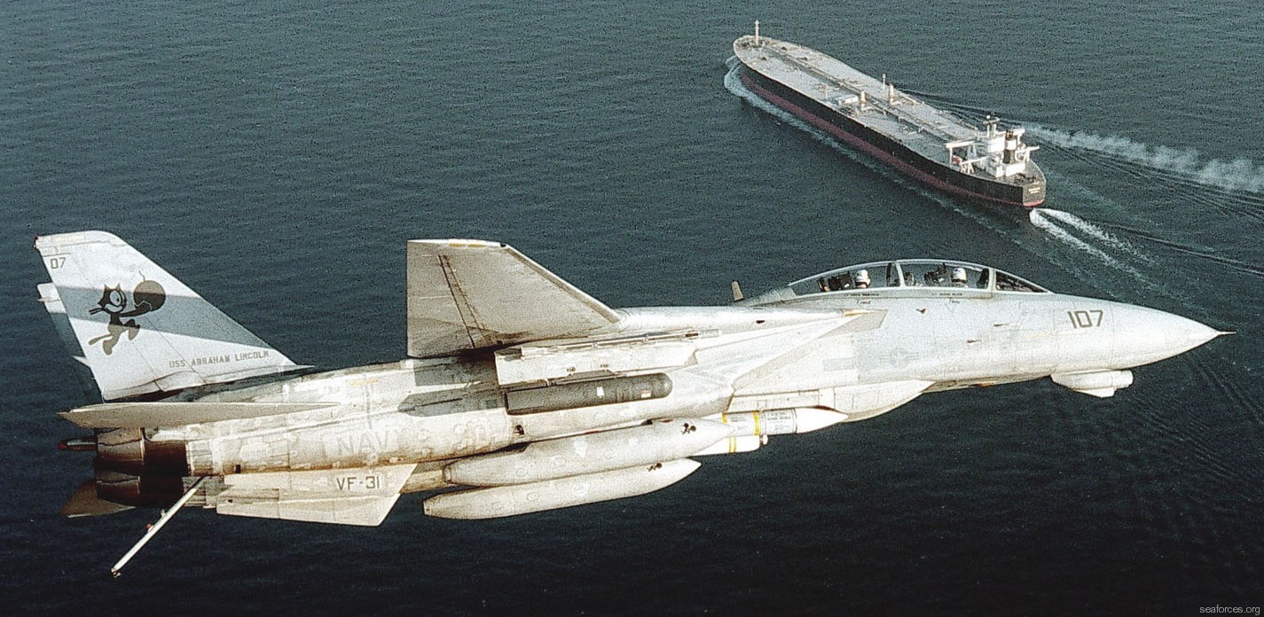vf-31 tomcatters fighter squadron navy f-14d tomcat cvw-14 uss abraham lincoln cvn-72 205