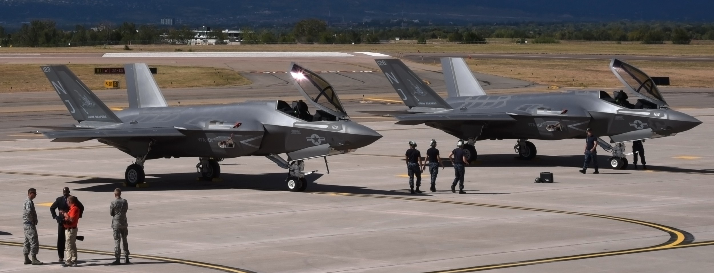 vfa-101 grim reapers strike fighter squadron us navy f-35c lightning jsf frs 33 peterson afb colorado