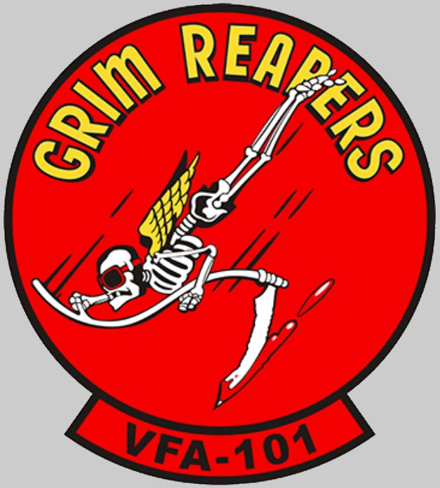 vfa-101 grim reapers insignia crest patch badge strike fighter squadron us navy f-35c lightning 04x