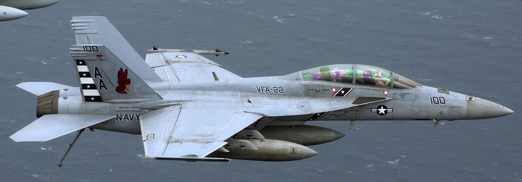 vfa-22 fighting redcocks strike fighter squadron f/a-18f super hornet cvn-70 uss carl vinson cvw-17 us navy 32