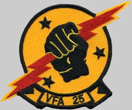 vfa-25 fist of the fleet insignia crest patch badge strike fighter squadron us navy 03p
