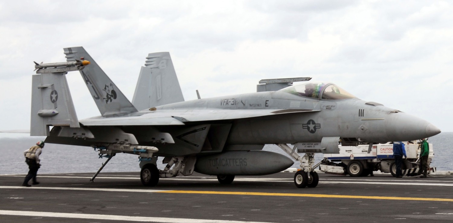 vfa-31 tomcatters strike fighter squadron f/a-18e super hornet us navy cvn-77 uss george h. w. bush cvw-8 75p