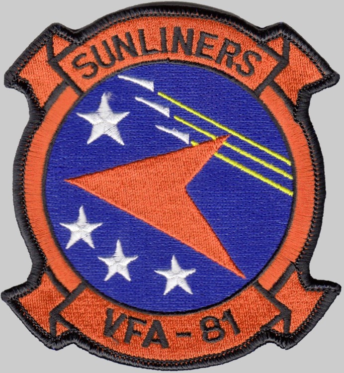 vfa-81 sunliners insignia crest patch badge strike fighter squadron us navy 02p