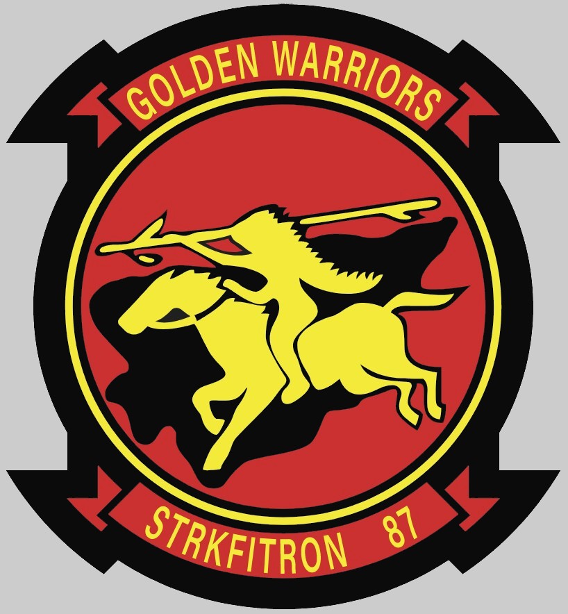 vfa-87 golden warriors crest insignia patch badge strike fighter squadron f/a-18e super hornet us navy 02x