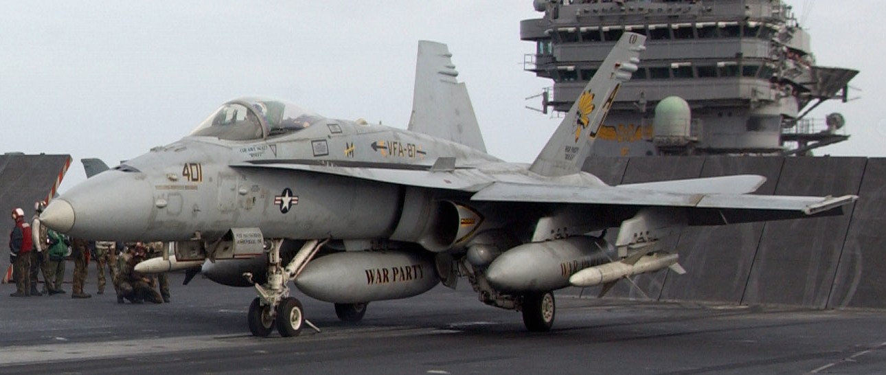 vfa-87 golden warriors strike fighter squadron f/a-18c hornet cvw-8 uss theodore roosevelt cvn-71 us navy 108p