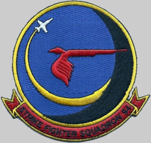 vfa-94 mighty shrikes crest insignia patch badge strike fighter squadron f/a-18e super hornet us navy 02p