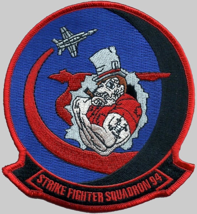 vfa-94 mighty shrikes crest insignia patch badge strike fighter squadron f/a-18e super hornet us navy 03p