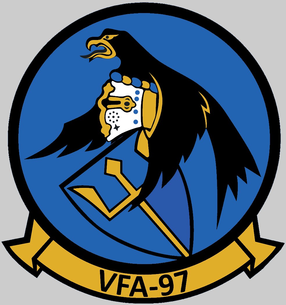 vfa-97 warhawks crest insignia patch badge strike fighter squadron f-35c lightning ii us navy 02x