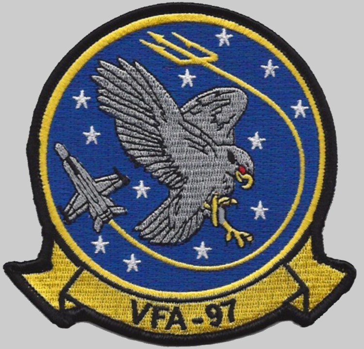 vfa-97 warhawks crest insignia patch badge strike fighter squadron f-35c lightning ii us navy 03p