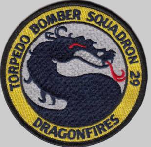 vs-29 torpedo bomber squadron dragonfires patch crest insignia badge