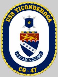 USS Ticonderoga CG 47 - patch crest