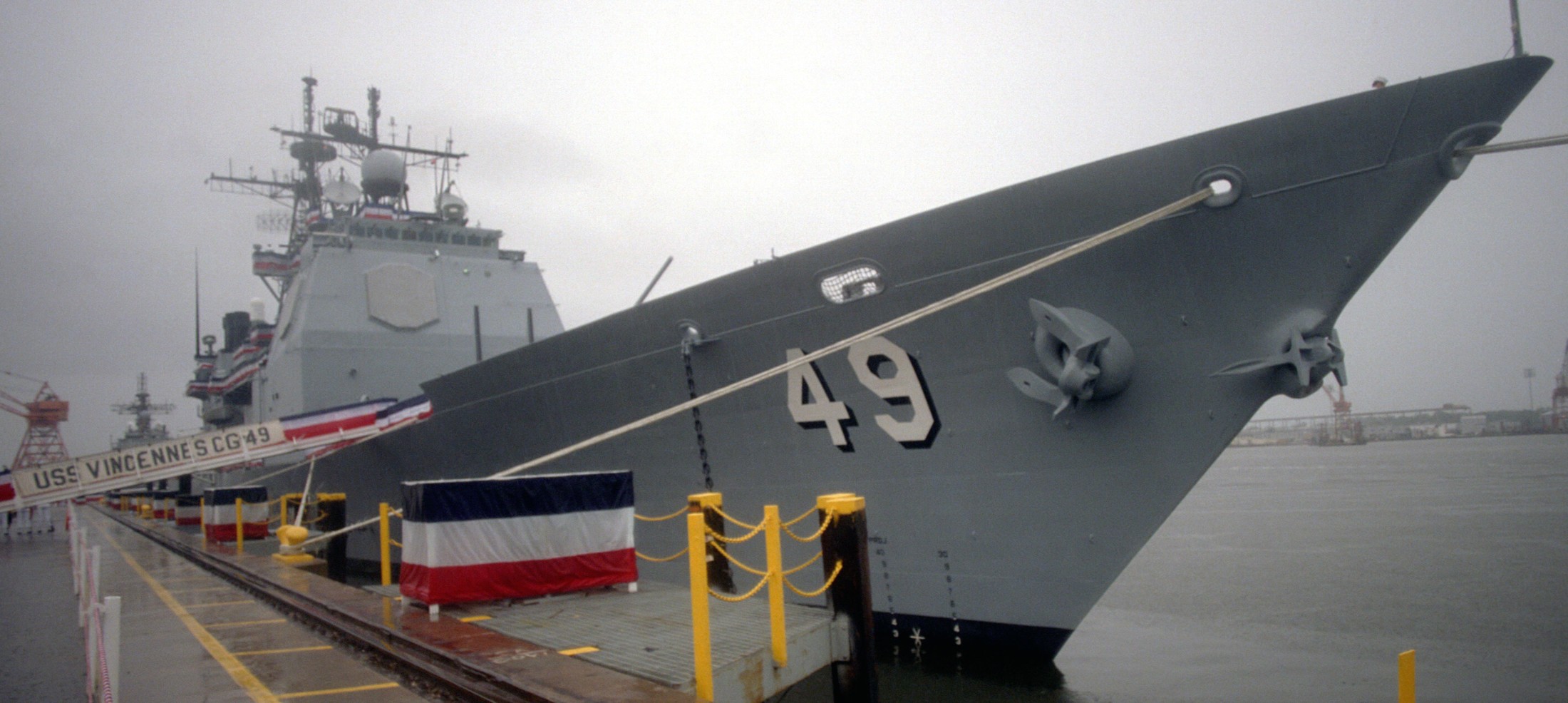 cg-49 uss vincennes ticonderoga class guided missile cruiser aegis us navy commissioning pascagoula mississippi 48