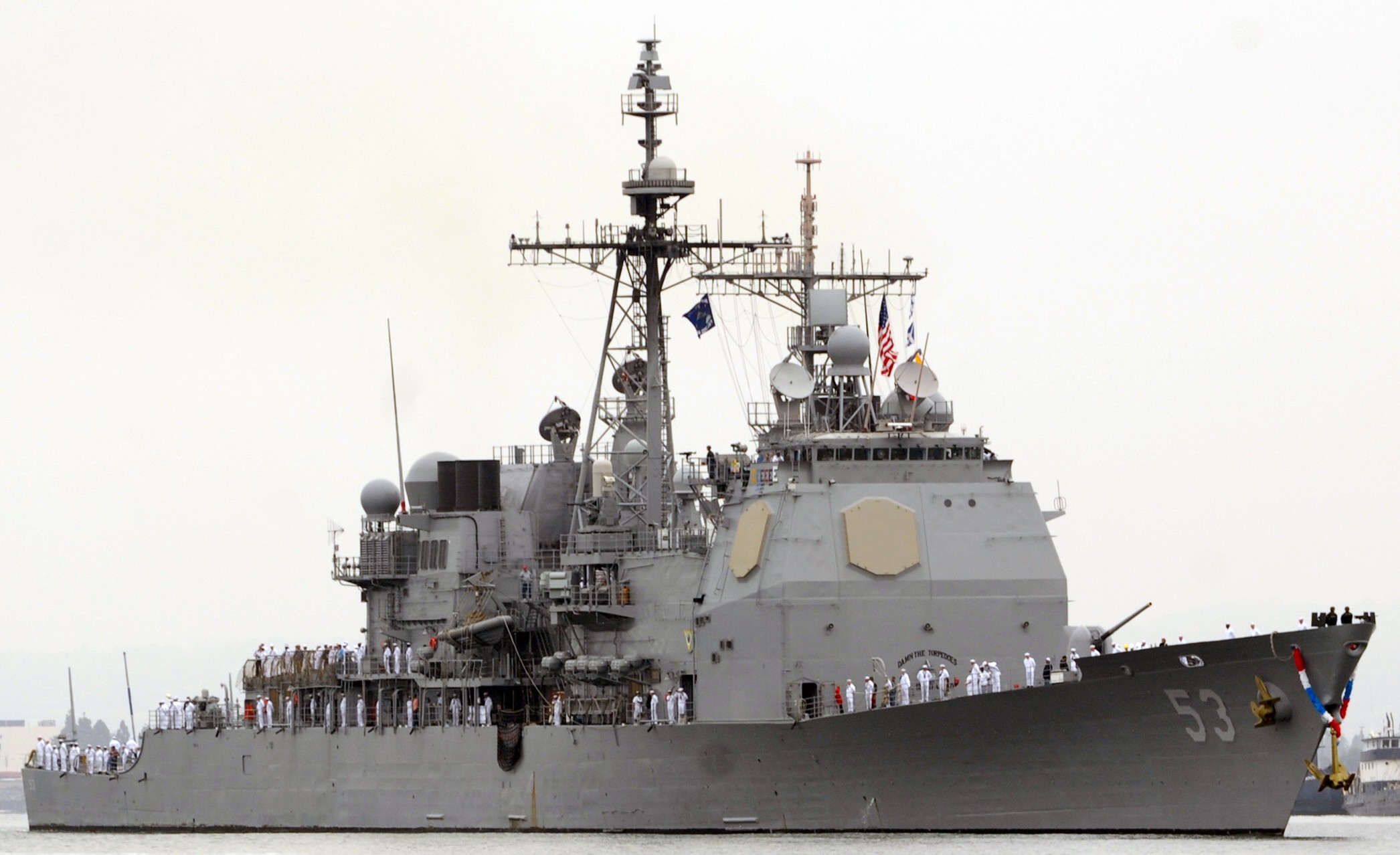 cg-53 uss mobile bay ticonderoga class guided missile cruiser aegis us navy returning san diego 79