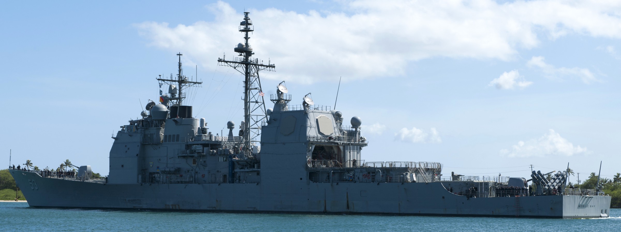 cg-53 uss mobile bay ticonderoga class guided missile cruiser aegis joint base pearl harbor hickam hawaii 98