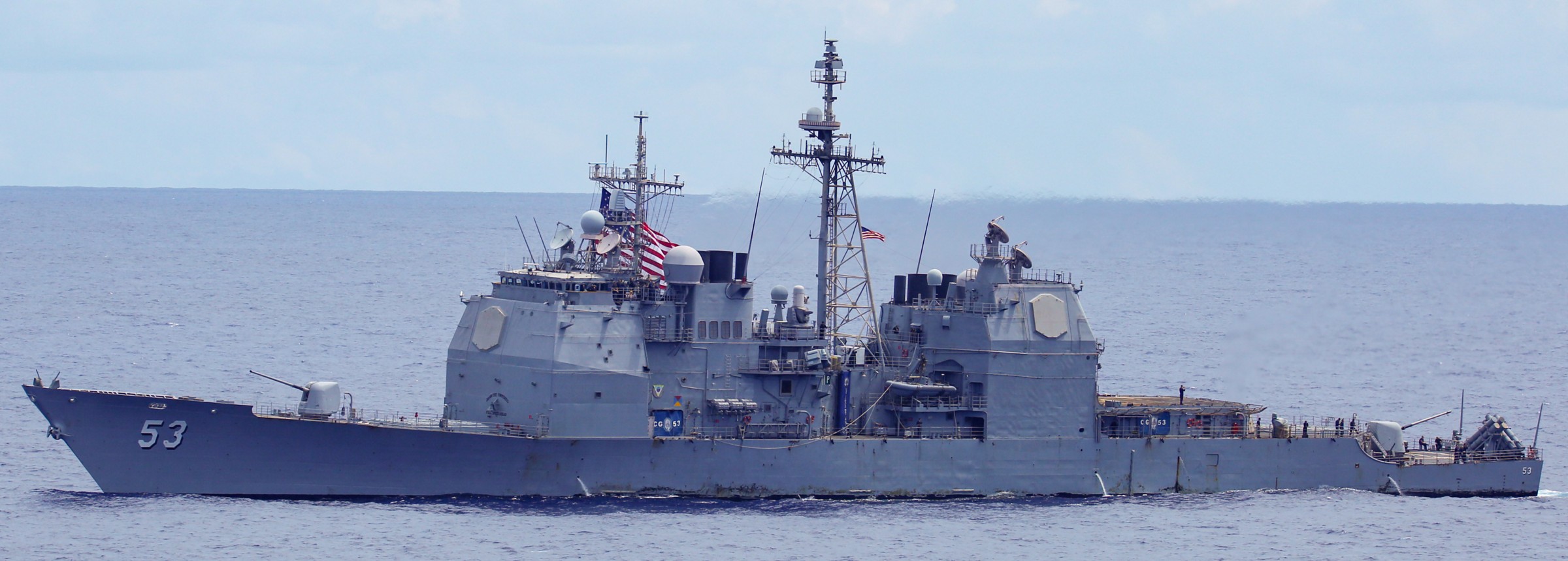 cg-53 uss mobile bay ticonderoga class guided missile cruiser aegis us navy exercise rimpac 2022