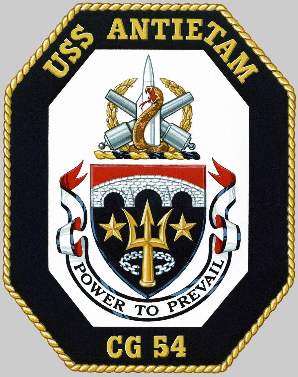 cg-54 uss antietam insignia crest patch badge ticonderoga class guided missile cruiser aegis us navy 02x