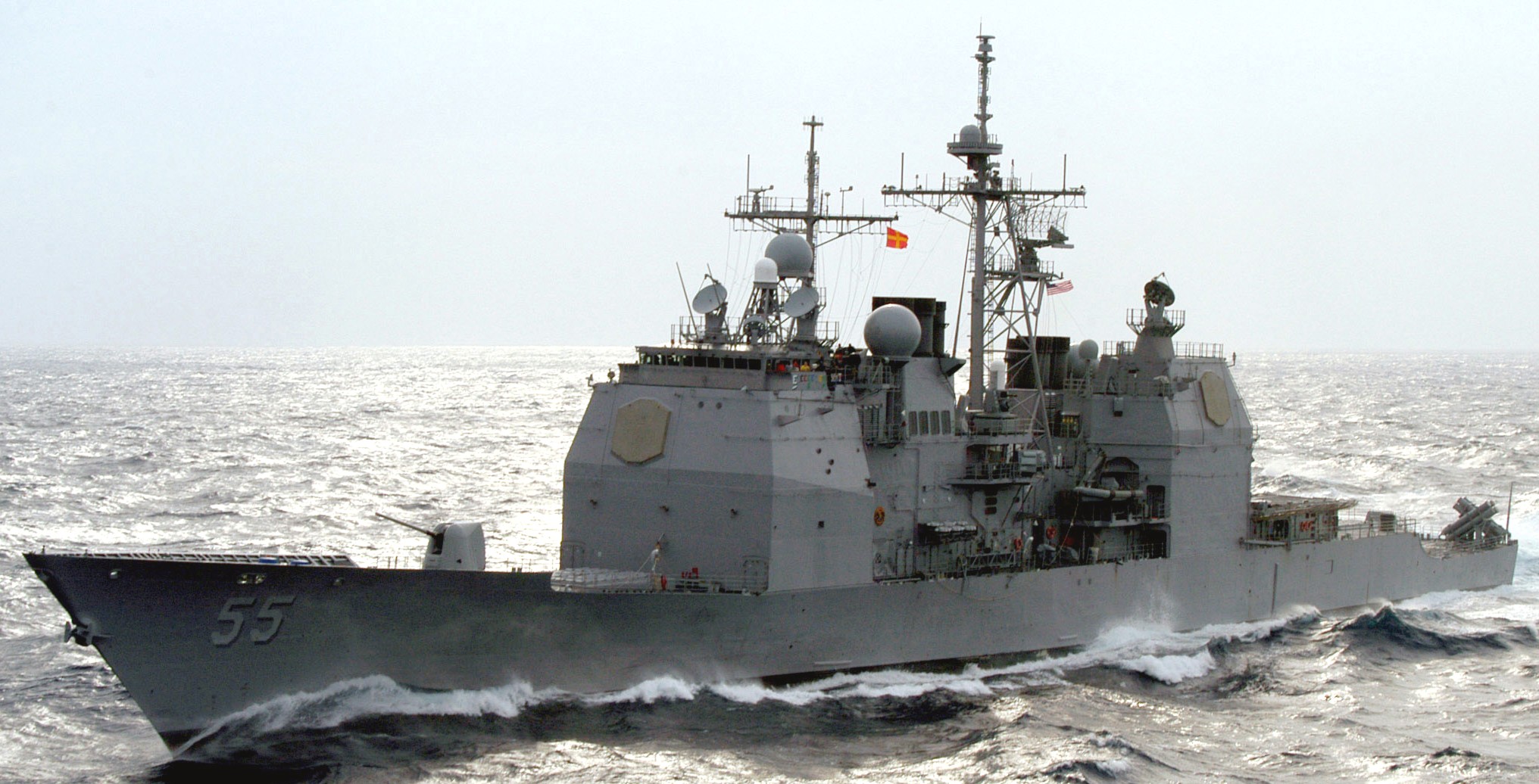 cg-55 uss leyte gulf ticonderoga class guided missile cruiser aegis us navy atlantic ocean 24