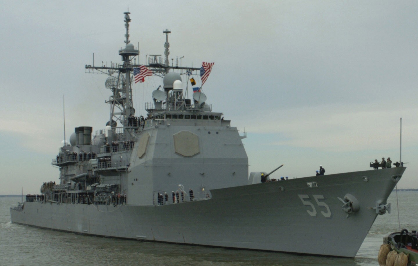 cg-55 uss leyte gulf ticonderoga class guided missile cruiser aegis us navy norfolk virginia 25