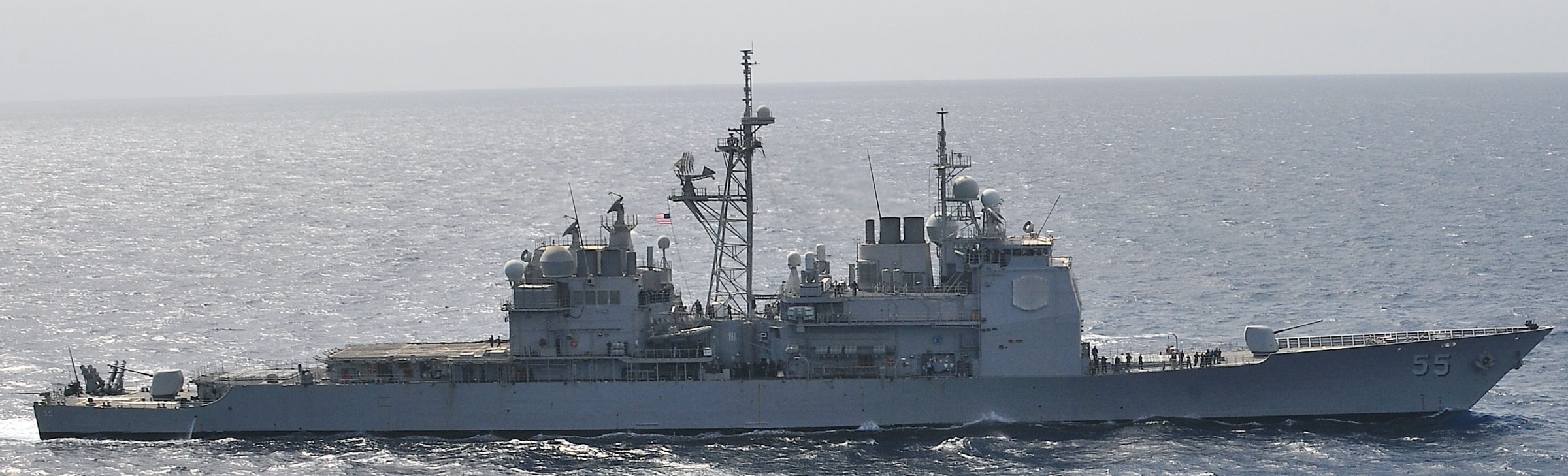 cg-55 uss leyte gulf ticonderoga class guided missile cruiser aegis us navy red sea 36