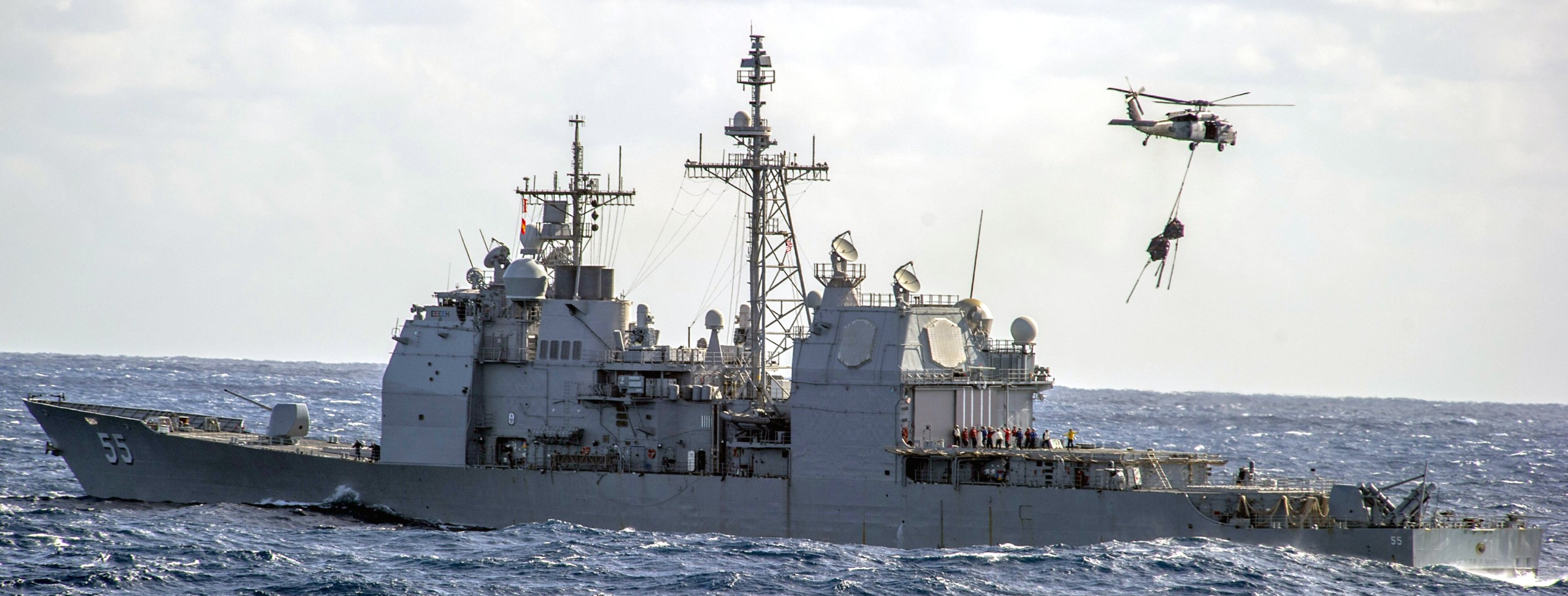 cg-55 uss leyte gulf ticonderoga class guided missile cruiser aegis us navy atlantic ocean 41