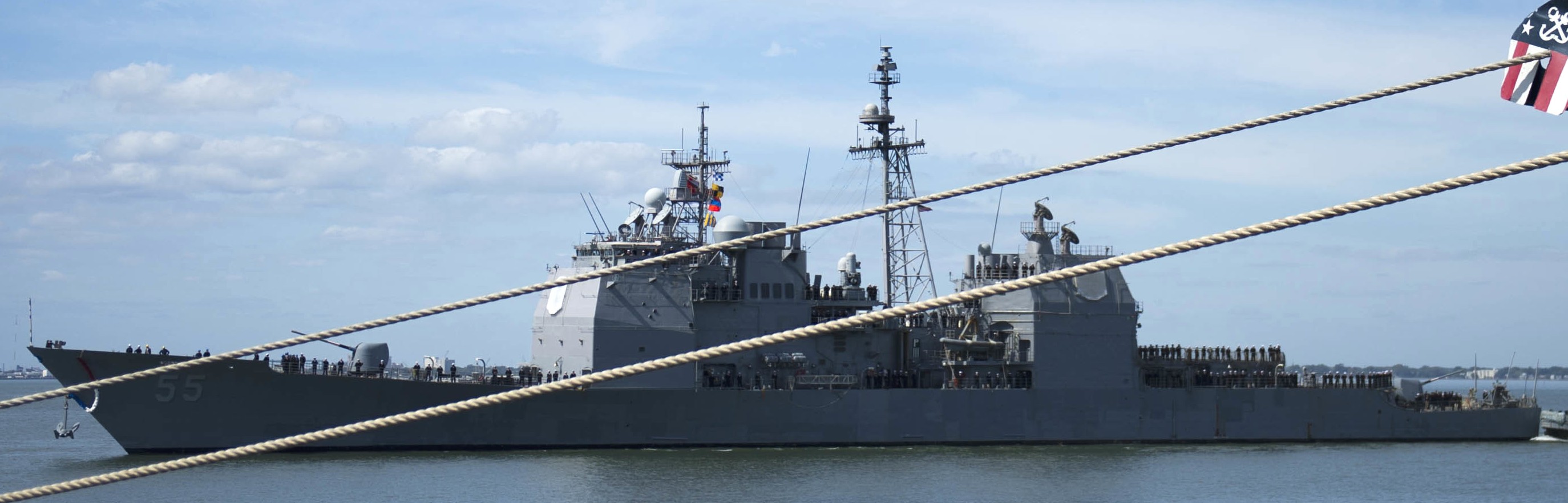 cg-55 uss leyte gulf ticonderoga class guided missile cruiser aegis us navy 55